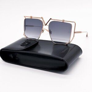 NEW VALENTINO V-LIGHT VLS-116A WOMEN GREY TITANIUM SUNGLASSES VALENTINO